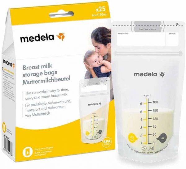 Pungi sterile pentru stocarea laptelui matern Medela (25 un. х 180 ml.) 1