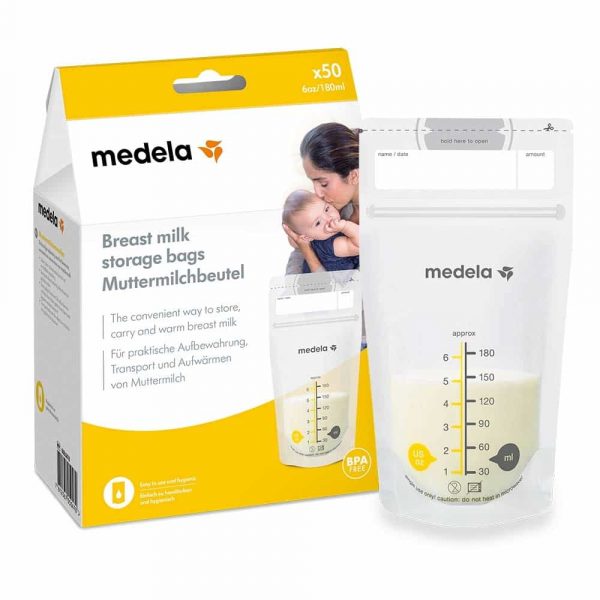 Pungi sterile pentru stocarea laptelui matern Medela (50 un. х 180 ml.) 1